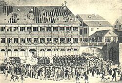 Archivo:Mise à sac de l'Hôtel de Ville de Strasbourg le 19 juillet 1789 (gravure de l'époque)