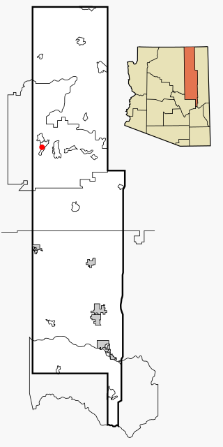 Navajo County Incorporated and Unincorporated areas Oraibi highlighted.svg