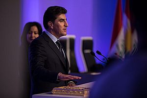 Archivo:Nechirvan Barzani takes oath of office to become President of the Kurdistan Region at the Presidential Inauguration Ceremony. Erbil,June 10, 2019