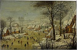 Archivo:Pieter Brueghel the Younger - Winter landscape with a bird trap - Google Art Project