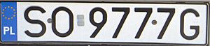 Archivo:Poland EU license plate