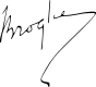 Signature Maurice de Broglie.svg