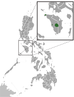 Área de distribución de Bubalus mindorensis.