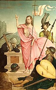 'The Resurrection' (1508) by Juan de Flandes, Hans van der Straten - Museo Soumaya - Mexico 2024