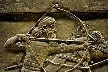 Archivo:Ashurbanipal, detail of a lion-hunt scene from Nineveh, 7th century BC, the British Museum