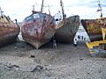 Barcos anbandonados en los Tamariscos, San Antonio Oeste