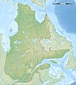 Canada Quebec relief location map-conic proj