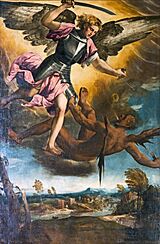 Archivo:Chapel of our Lady of the Rosary of Santi Giovanni e Paolo (Venice) - St Michael Vanquishing the Devil