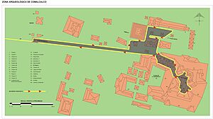 Archivo:Comalcalco.Mapa de zona arqueológica