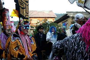 Archivo:Danzante en la Fiesta de los Chalis en Comachuén