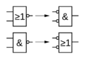 DeMorgan Logic Circuit diagram DIN