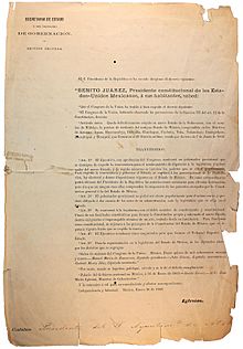 Archivo:Decreto de Creación del Estado de Hidalgo (1869)