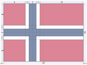 Archivo:Flag of Norway (construction sheet)