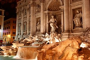 Archivo:Fontana di Trevi di notte