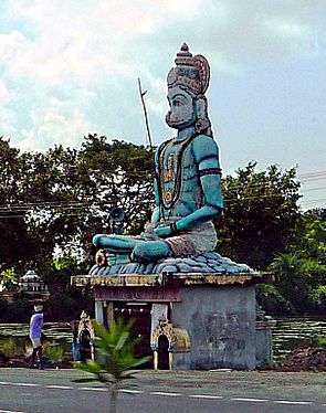 Hanuman statue and shrine. South of Chennai