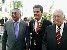 Archivo:Javier Bedoya de Vivanco, Javier Bedoya Denegri y Luis Bedoya Reyes