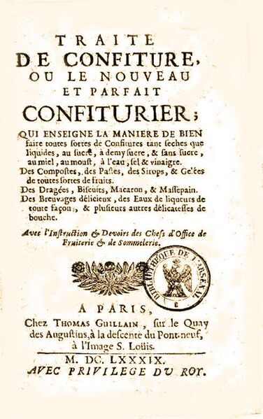 Le confiturier 1689