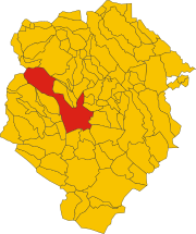 Map of comune of Biella (province of Biella, region Piedmont, Italy).svg