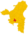 Map of comune of Desulo (province of Nuoro, region Sardinia, Italy) - 2016