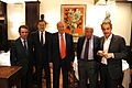 Mariano Rajoy cena con el Rey Juan Carlos y los expresidentes del Gobierno Rodríguez Zapatero, Aznar y González