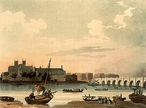 Archivo:Microcosm of London Plate 103 - Westminster Hall and Bridge edited