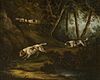 "Paisaje con perros". Óleo sobre lienzo, 61 × 76,5 cm, 1793. Herencia Luna