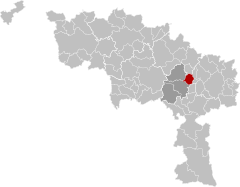 Morlanwelz Hainaut Belgium Map.svg