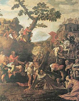 Archivo:Polidoro da Caravaggio Camino del Calvario Oleo sobre tabla 1533 Museo di Capodimonte