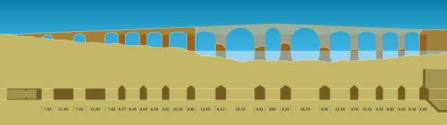 Archivo:Puente de Alconétar, Cáceres Province, Spain. Drawing 03