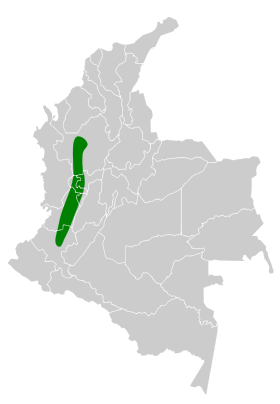 Distribución geográfica de la tangara flamígera.