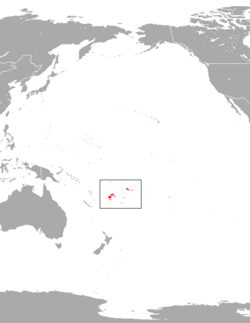 Distribución de Pteropus samoensis