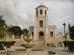 San Lorenzo Plaza and Catholic Church.JPG