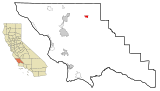 San Luis Obispo County California Incorporated and Unincorporated areas Shandon Highlighted.svg