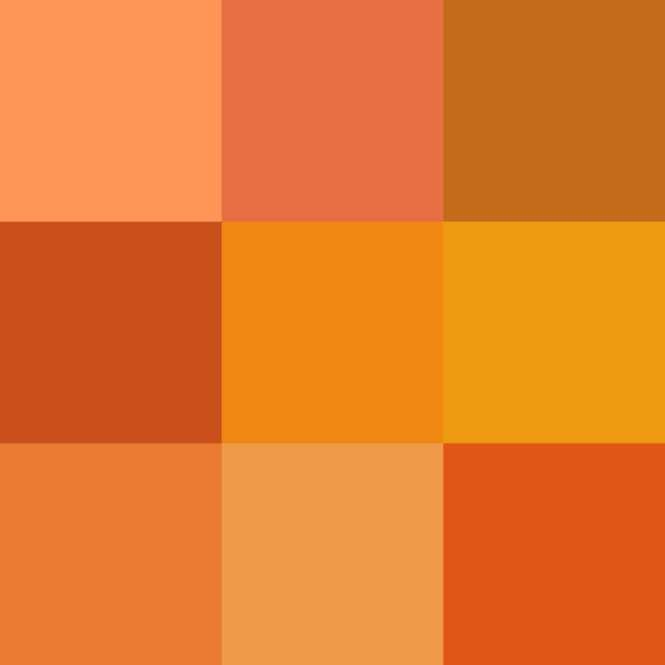 Shades of orange