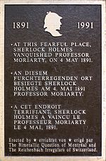 Archivo:Sherlock Holmes plaque