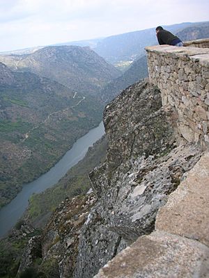 Archivo:Vista del Duero desde el mirador del Aguila, en Mieza