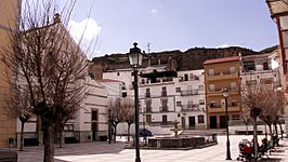 Vista de la plaza Mayor, en Zújar