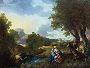 Archivo:(Narbonne) Latone et les paysans de Lycie - Andrea Locatelli - Musée des Beaux-Arts de Narbonne