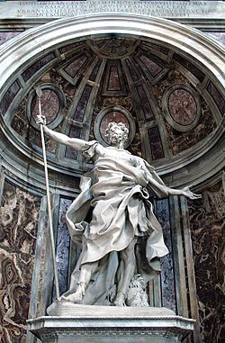 Archivo:0 Statue de Saint Longin par Gian Lorenzo Bernini - Basilique St-Pierre - Vatican