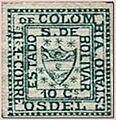 An 1863 stamp of Bolivar