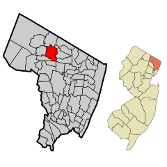 Bergen County New Jersey Incorporated and Unincorporated areas Saddle River Highlighted.svg