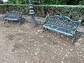 Conjunto de Bancos de forja de los Jardines de la Bomba (1)
