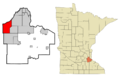 Dakota County Minnesota Incorporated and Unincorporated areas Burnsville Highlighted
