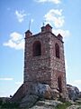Ermita de la Virgen del Castillo (Chillón, Ciudad Real). Campanario vista completa