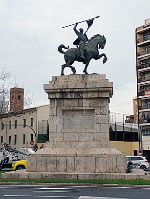 Archivo:Estatua de Rodrigo Díaz de Vivar, El Cid. Plaza de España, Valencia.