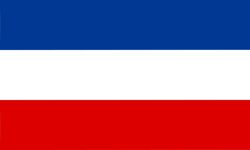 Flag of Yugoslavia (1918–1941; 1992–2006) (3-5)