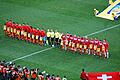 Himnos nacionales previos al España-Suiza