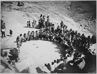 Hopi women's dance, Oraibi, Arizona, 1879 - NARA - 542441