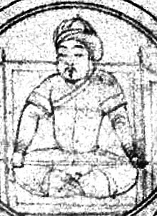 Khalil Sultan enthroned. Timurid genealogy 1405-1409 (Topkapi Sarayi Müzesi, H2152) f.32a.jpg