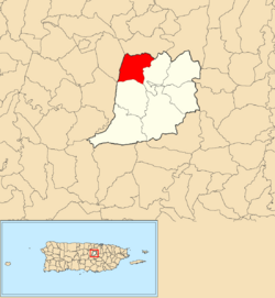 Lomas, Naranjito, Puerto Rico locator map.png